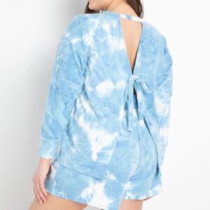 ELOQUII | Tie Dye Tie Back Sweatshirt F166